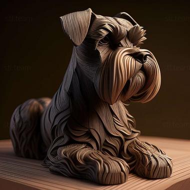 3D model Zwergschnauzer dog (STL)